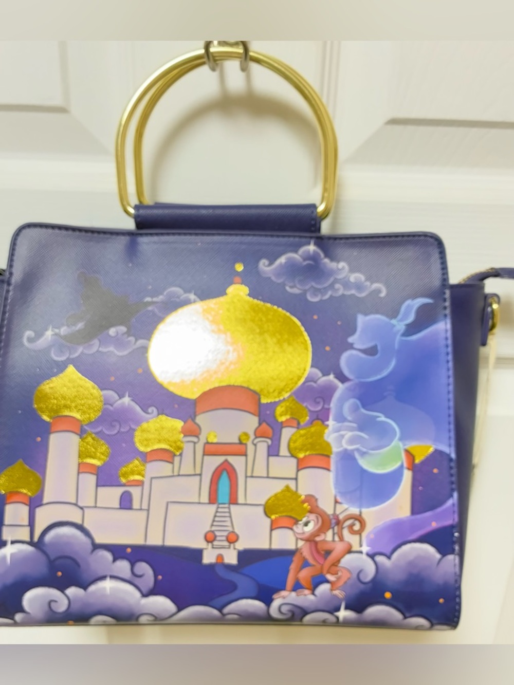 NWT!! Loungefly Disney Princess Jasmine w/ Rajah, Castle, Abu and Genie Satchel - Picture 8 of 16
